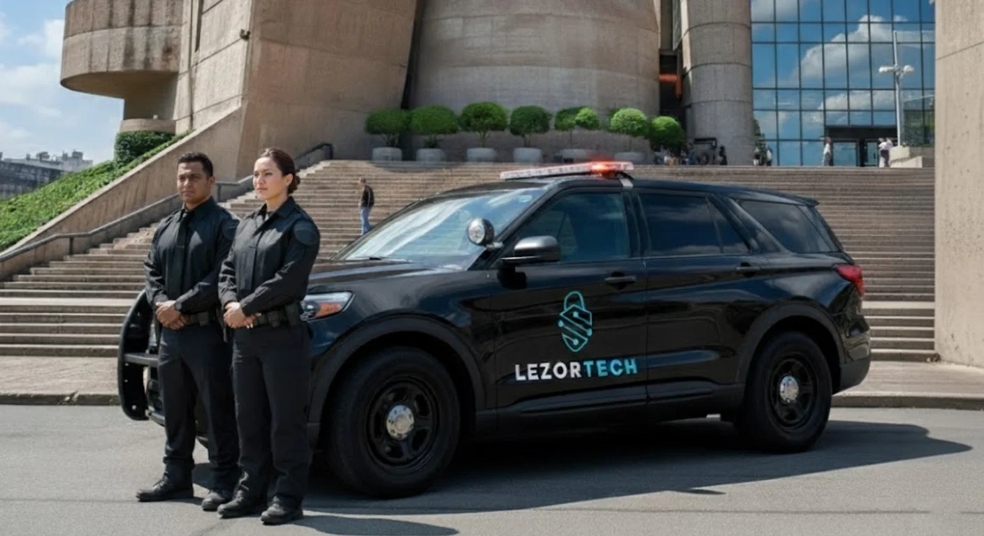 LEZORTECH agentes de seguridad en la patrulla